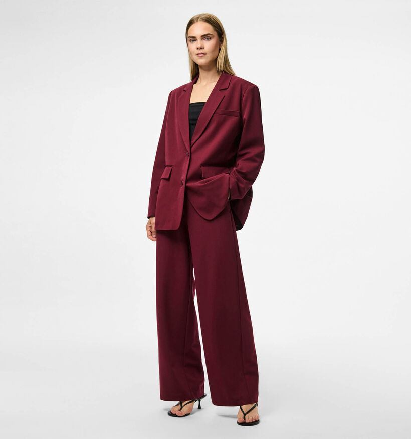 Pieces Kamil Blazer en Bordeaux pour femmes (378374)