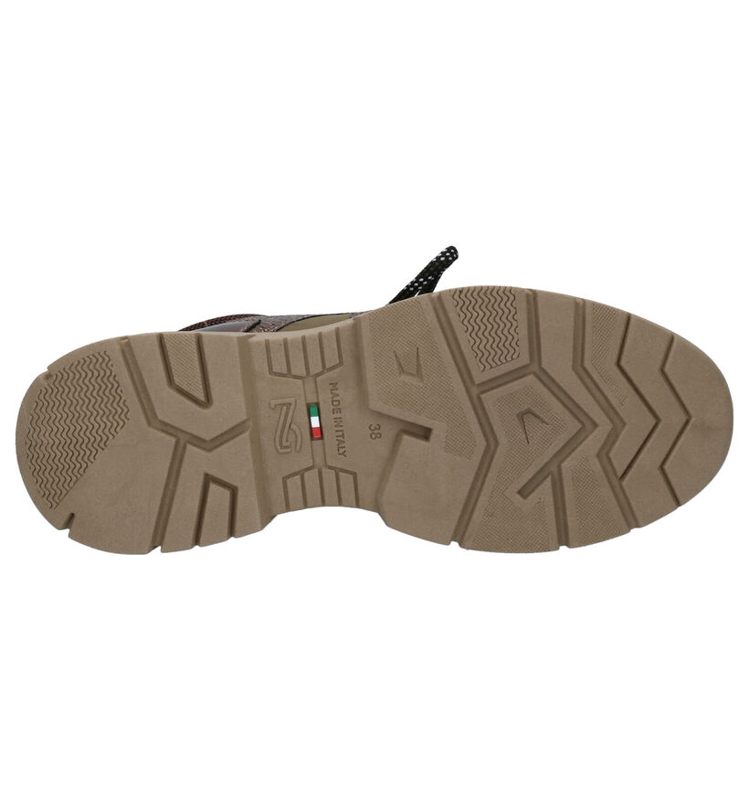 NeroGiardini Chaussures à lacets en Vert kaki en cuir (255329)