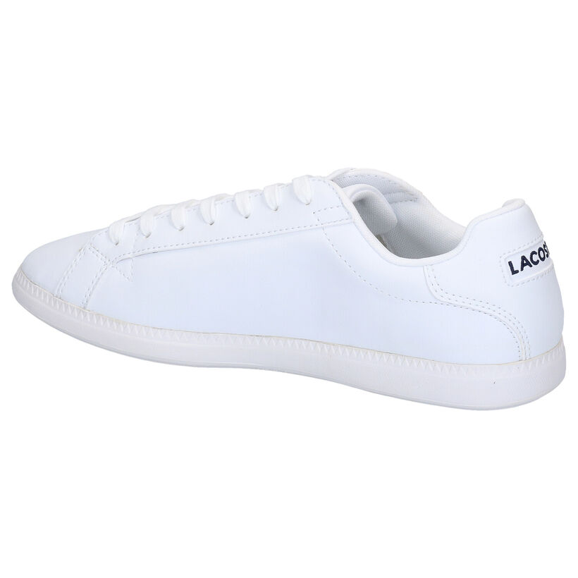 Lacoste Graduate Witte Sneakers in leer (266946)