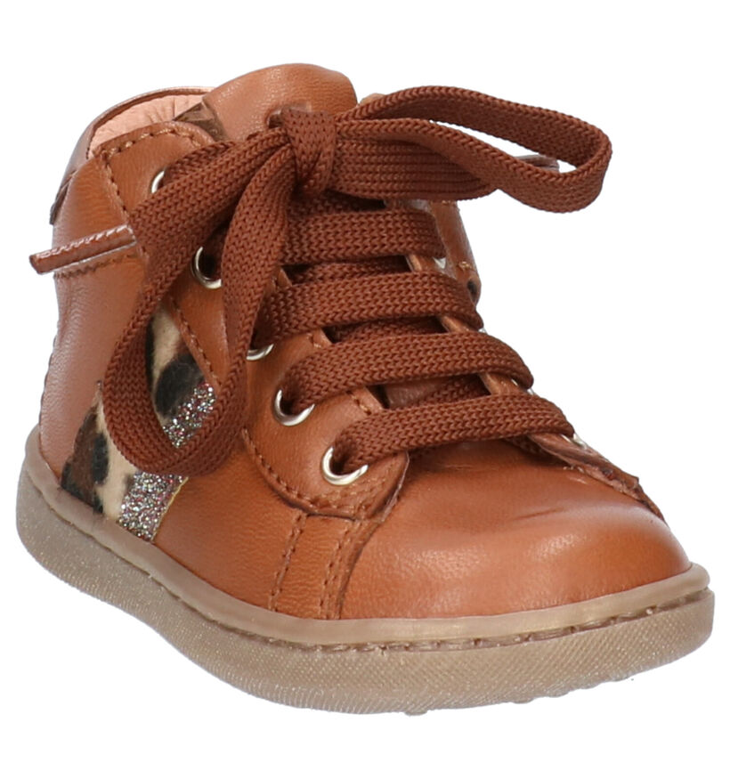 FR by Romagnoli Cognac Veterschoenen in leer (255616)