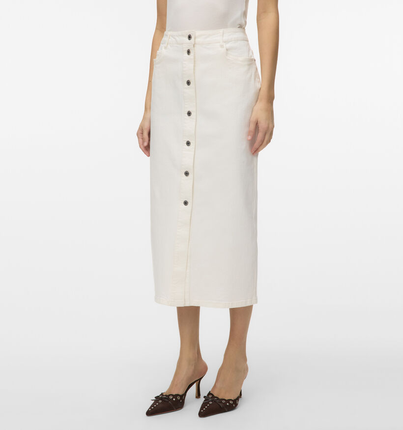 Vero Moda Wild Alvida Witte Midi-Rok voor dames (369384)