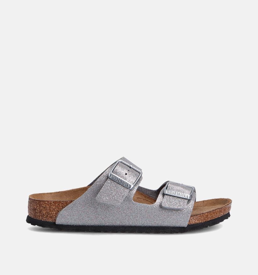 Birkenstock Arizona Zilveren Slippers voor meisjes (352239)