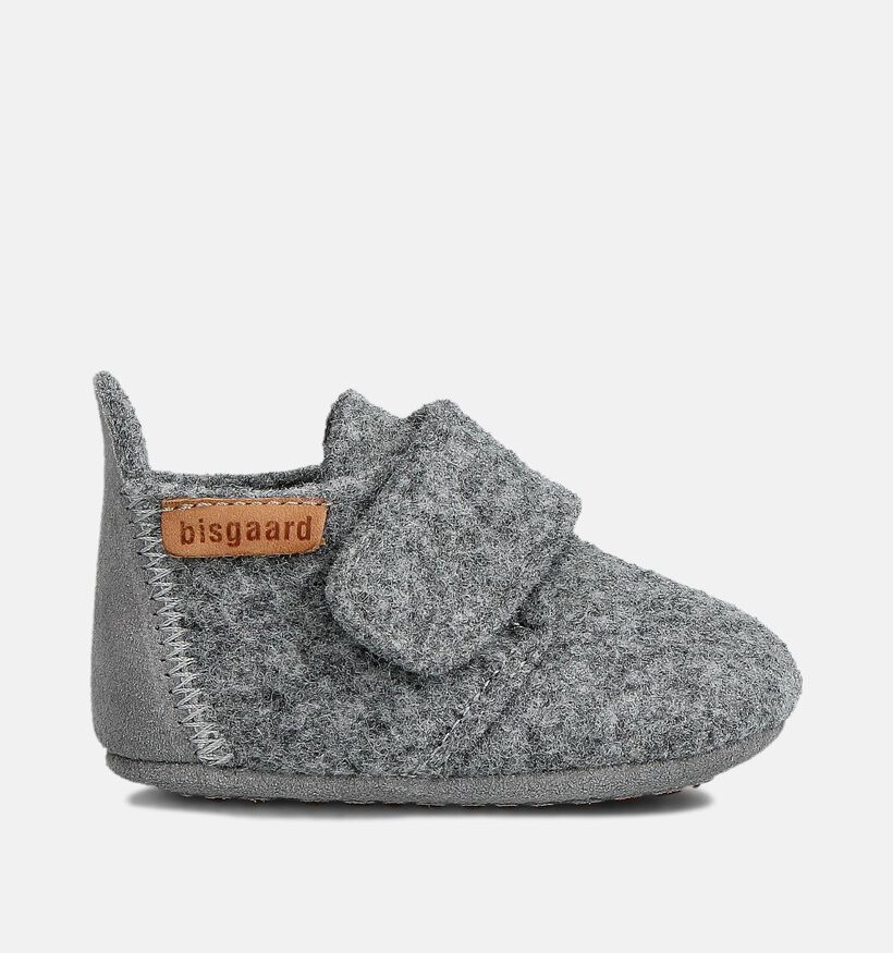Bisgaard Baby Wool Grijze Pantoffels voor jongens, meisjes (364804)