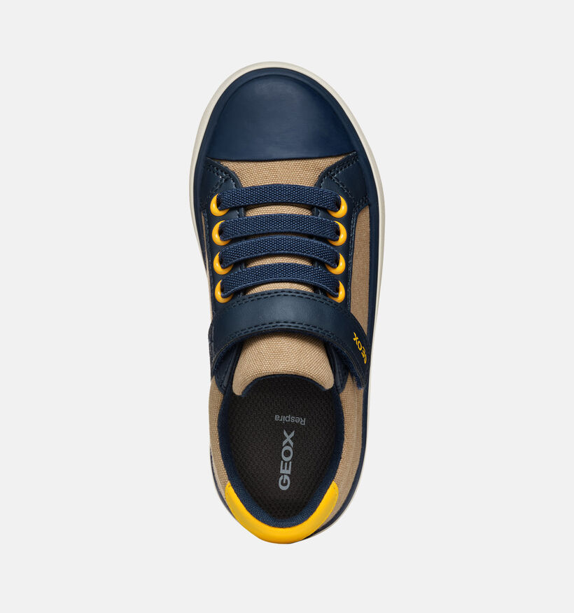 Geox Gisli Chaussures à scratch en Taupe pour garçons (351659) - pour semelles orthopédiques