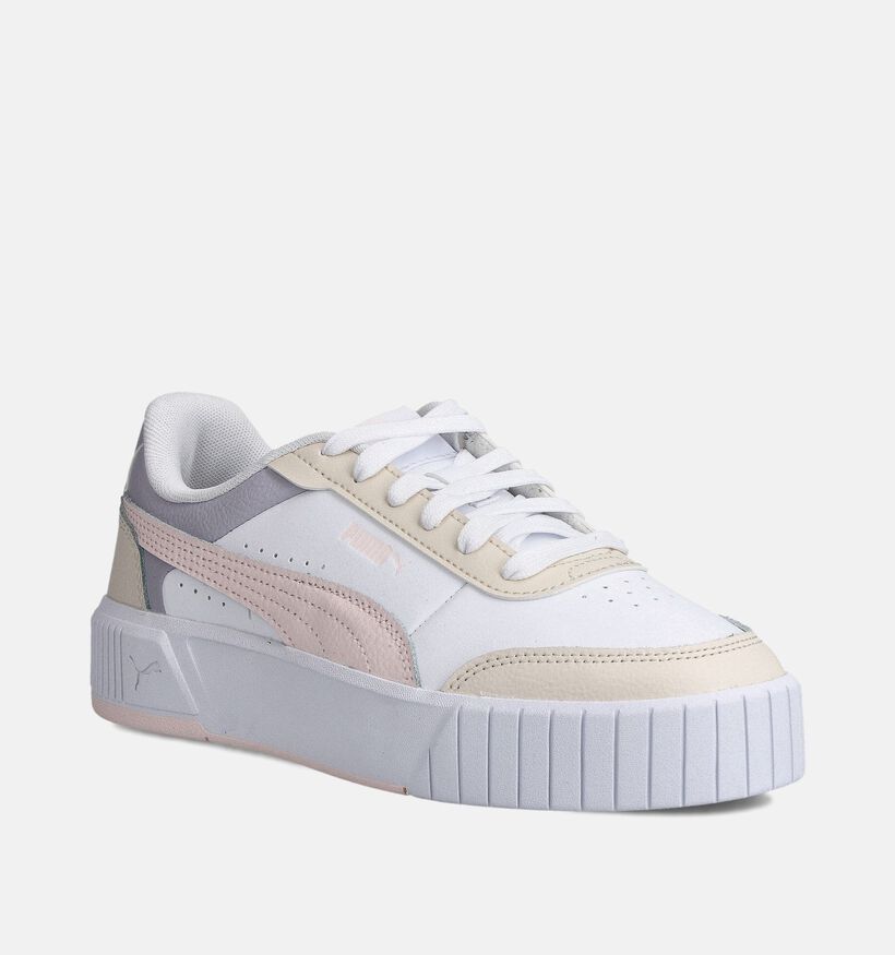 Puma Carina Mia Baskets en Blanc pour filles (359291) - pour semelles orthopédiques