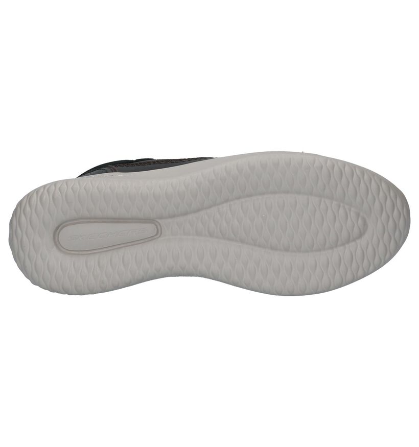 Skechers Memory Foam Chaussures hautes en Brun foncé en cuir (224346)