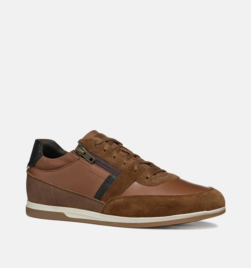 Geox Renan Bruine Veterschoenen voor heren (353842) - geschikt voor steunzolen