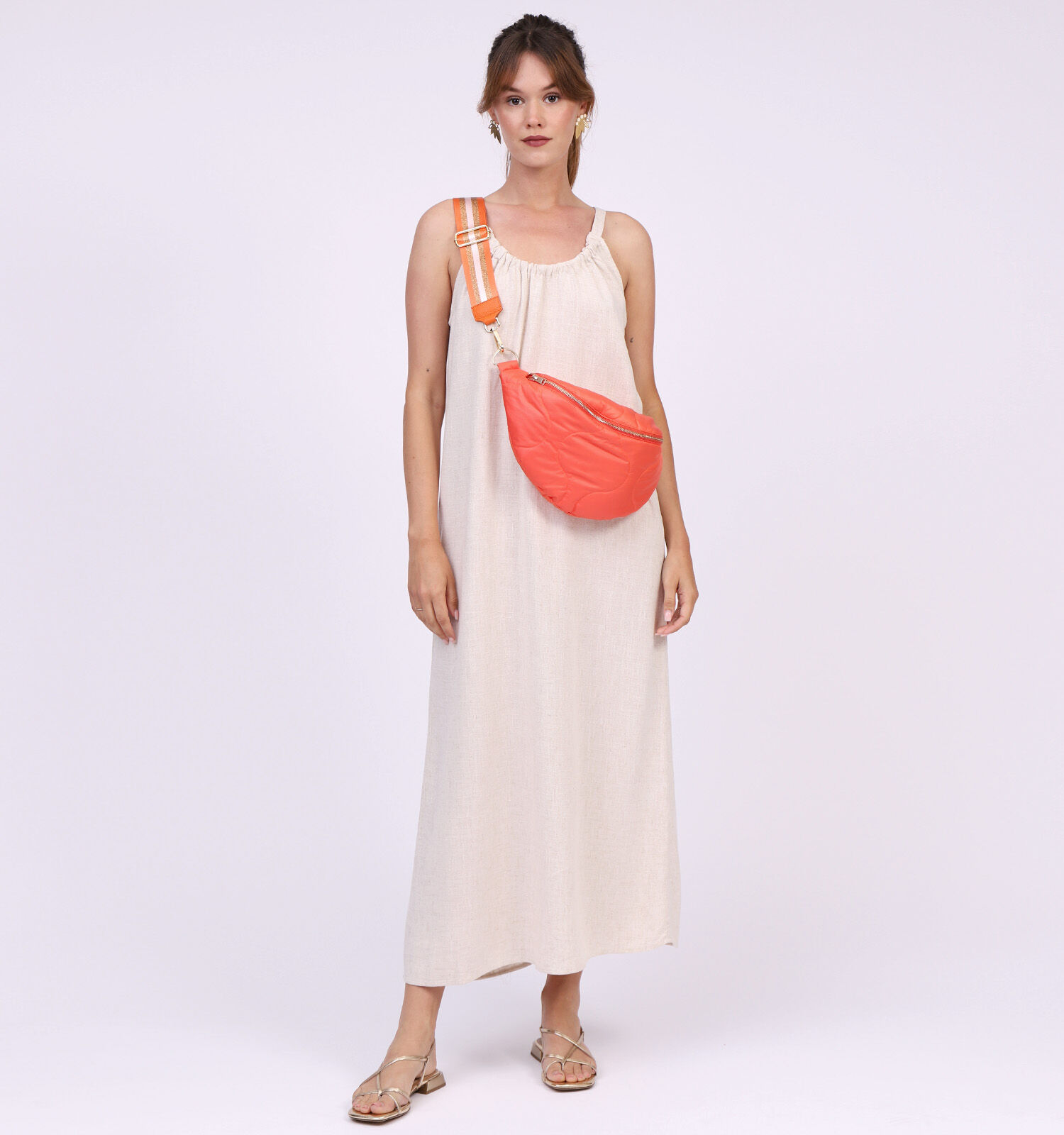 Vila Filia Robe Longue en Beige Femmes Robes en ligne sur TORFS.BE