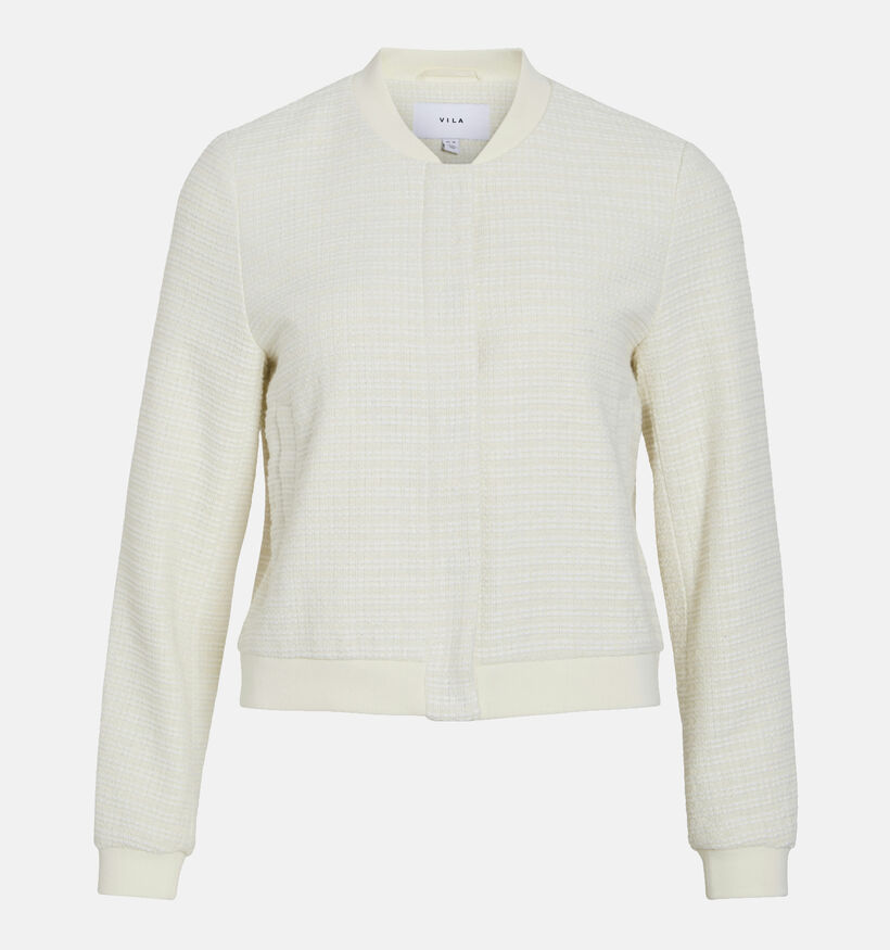 Vila Aryl Veste bomber en Écru pour femmes (353050)