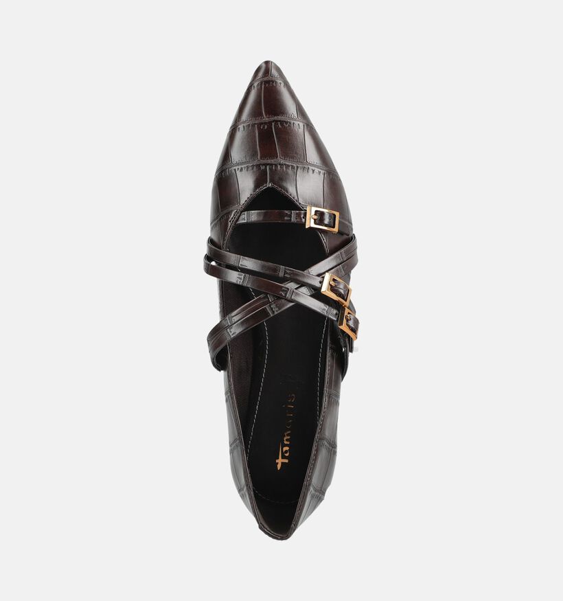 Tamaris Chaussures plates en Brun fonc&eacute; pour femmes (376636)