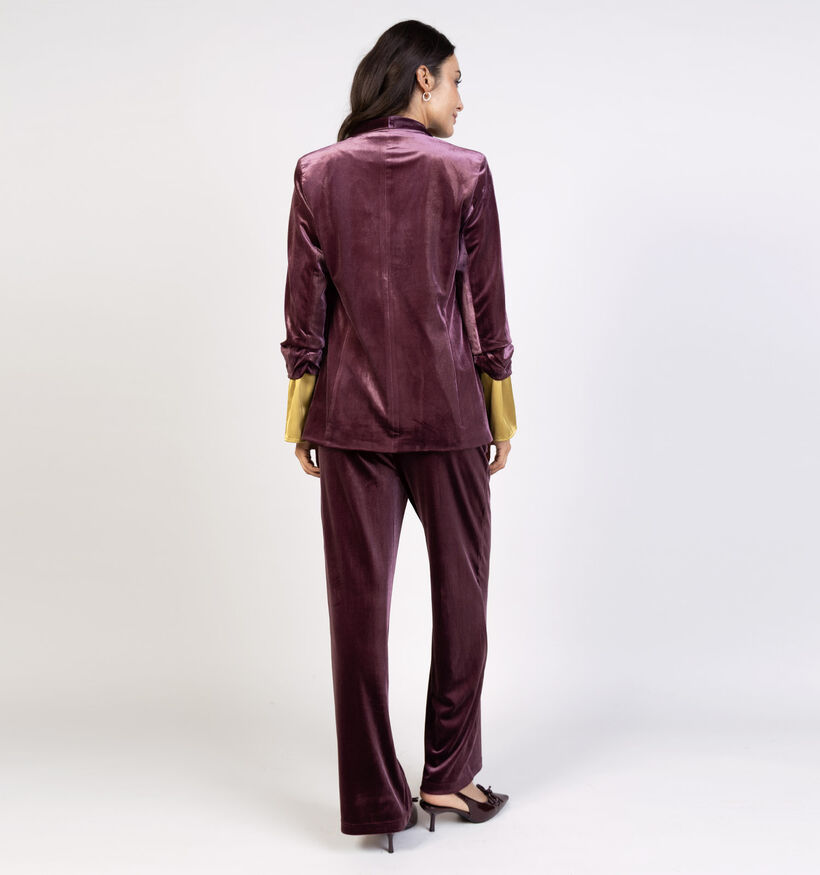 Pieces Bosella Velour Blazer en Bordeaux pour femmes (365856)
