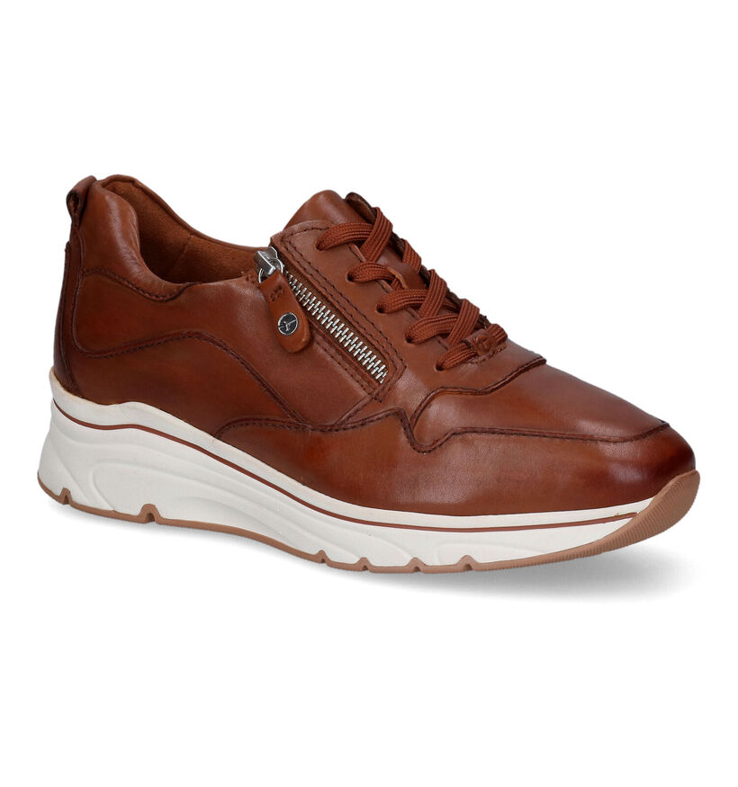 Tamaris PureRelax Baskets en Cognac en cuir (313138)