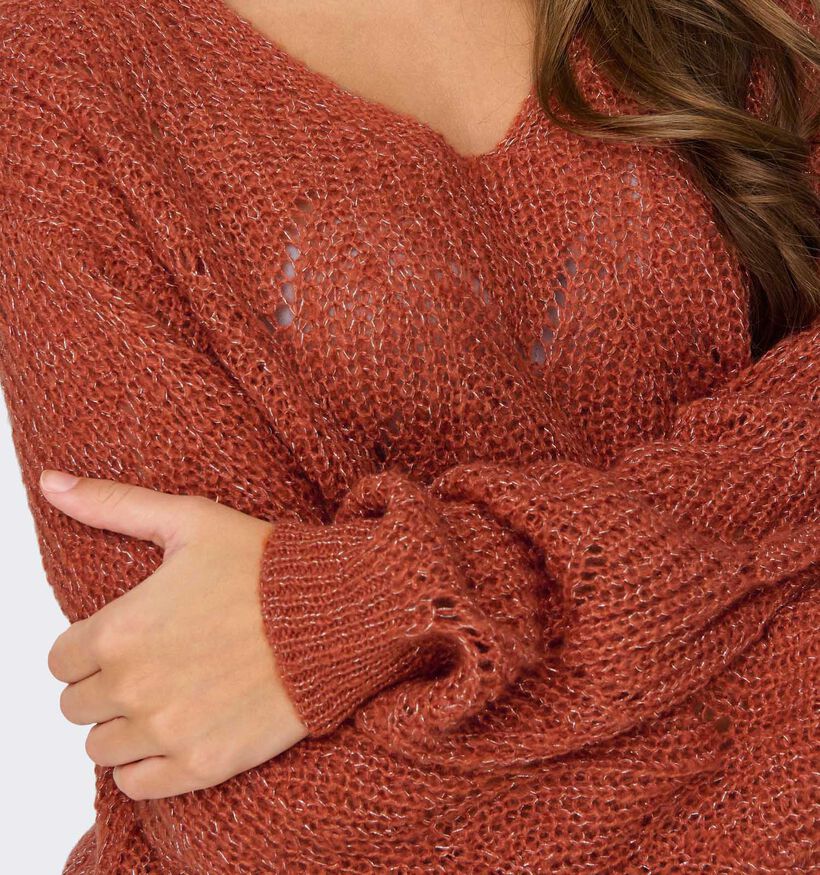 JDY Badut Bruine Trui met v-hals voor dames (330958)