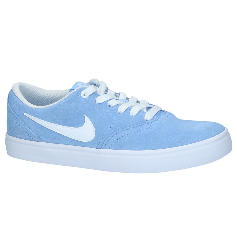 Blauwe Sneakers Nike SB Check Solar in nubuck (238345)