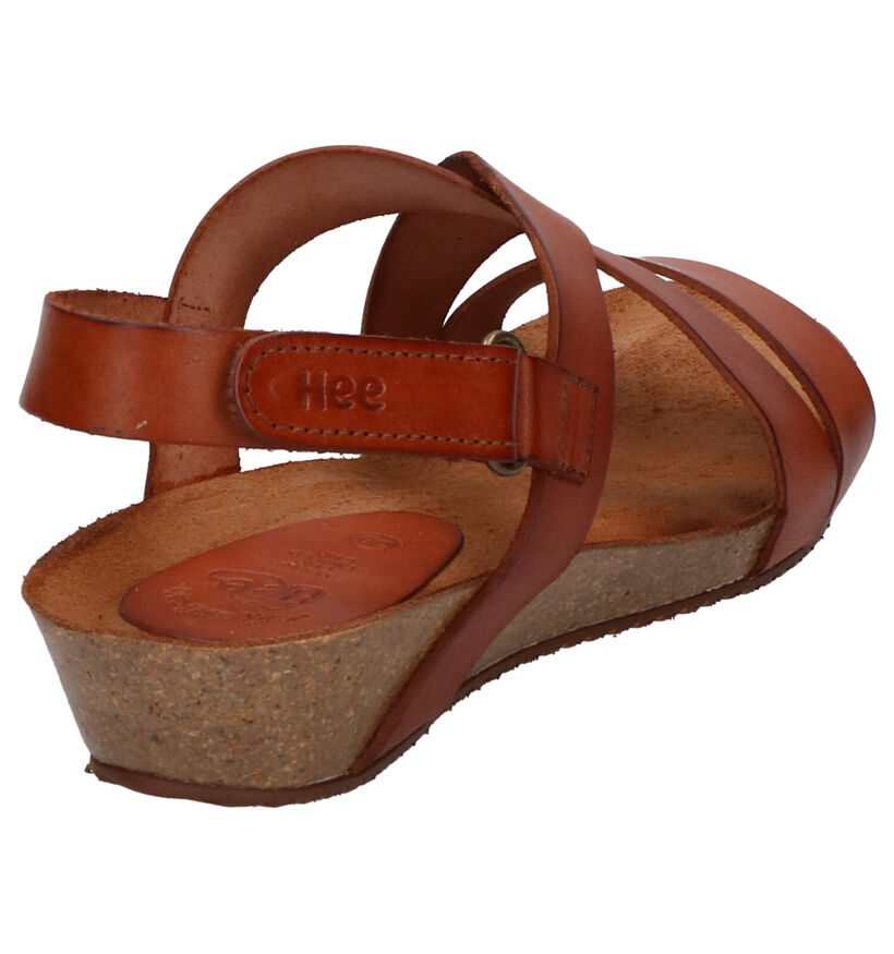 Hee Cognac Sandalen in leer (291090)