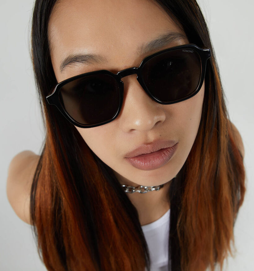 Komono Matty Black Tortoise Zwarte Zonnebril voor dames (355175)