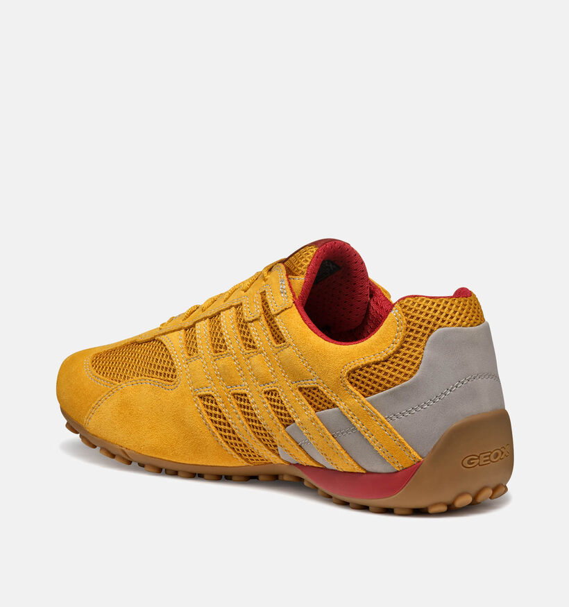 Geox Snake Original Baskets en Jaune pour hommes (369121) - pour semelles orthop&eacute;diques