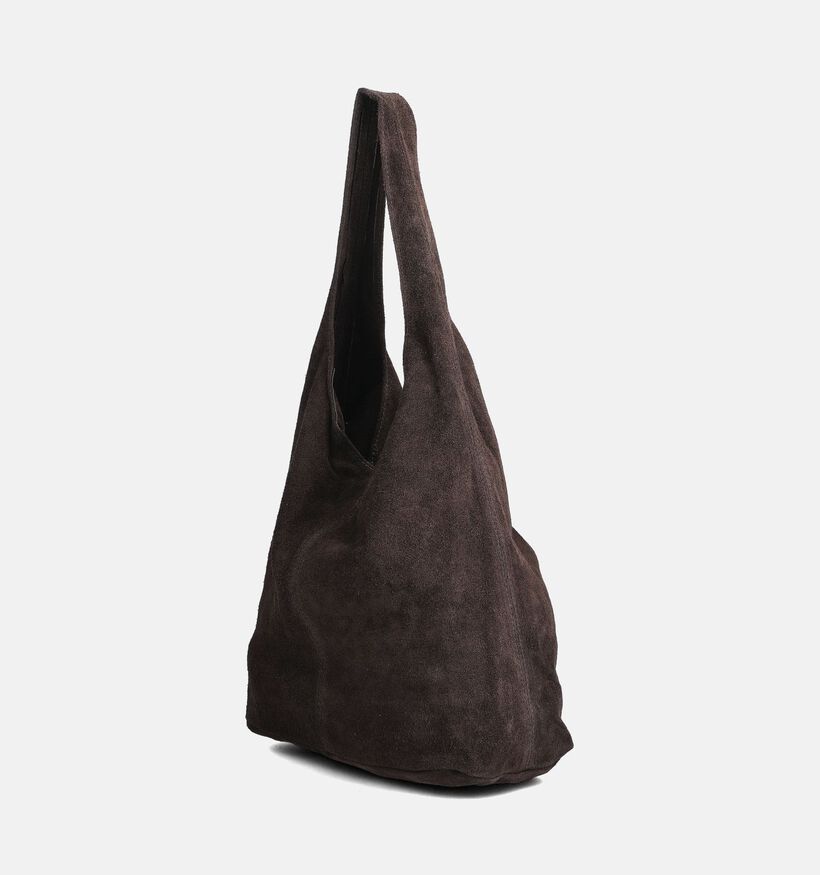 Via Limone Donkerbruine Schoudertas voor dames (367711)