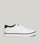 Tommy HilfigerVulc Low Chambray Witte Veterschoenen voor heren (352825)