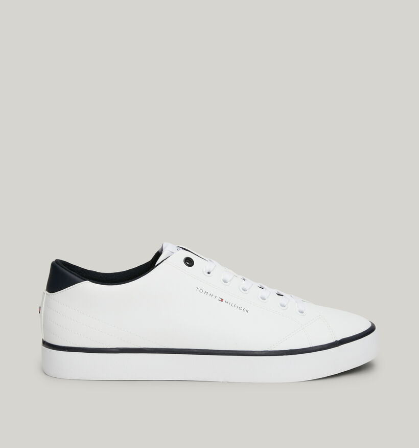 Tommy HilfigerVulc Low Chambray Witte Veterschoenen voor heren (352825)