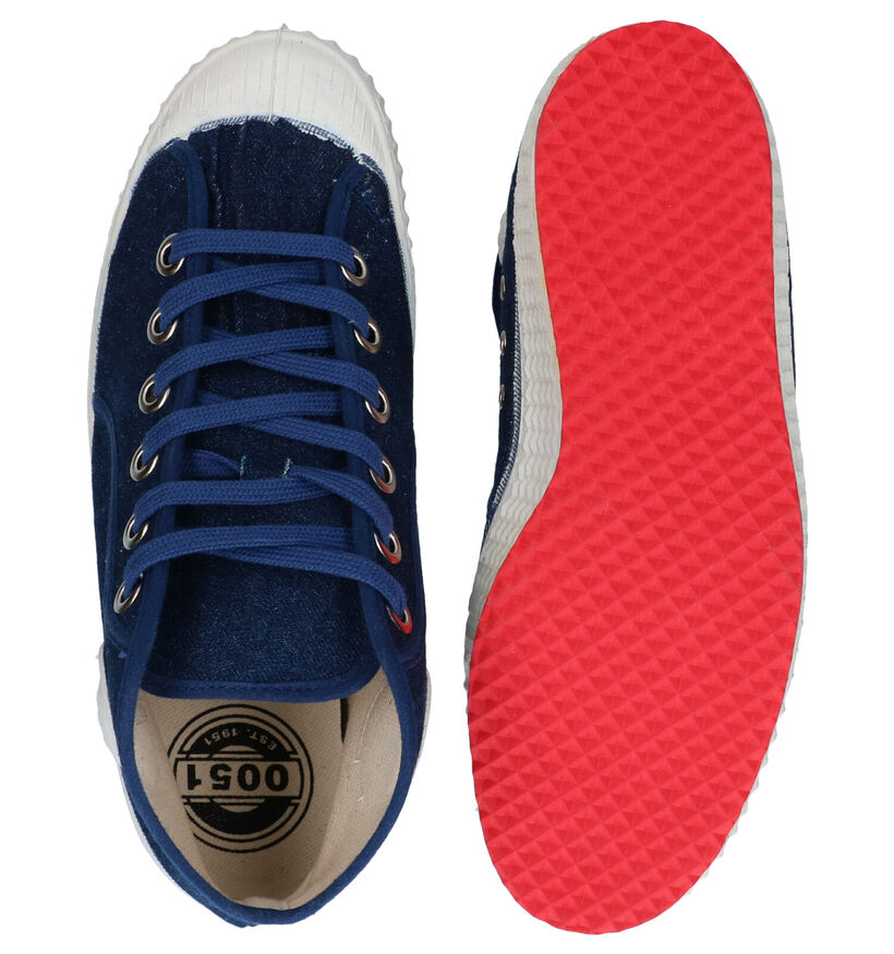 0051 Jeans Zwarte Sneakers in stof (294650)