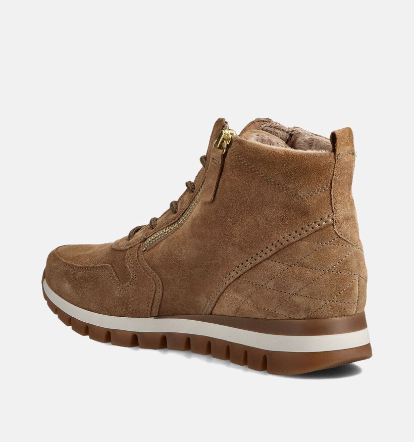 Gabor Cognac Bottines met Veter voor dames (363664) - geschikt voor steunzolen