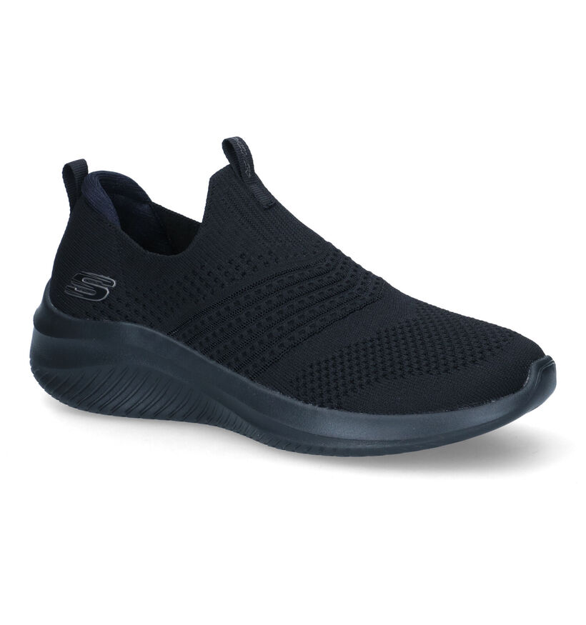 Skechers Ultra Flex Baskets slip-on en Noir pour femmes (318172)