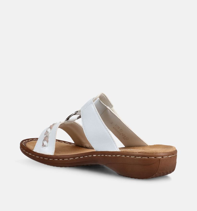 Rieker Witte Slippers voor dames (370402)