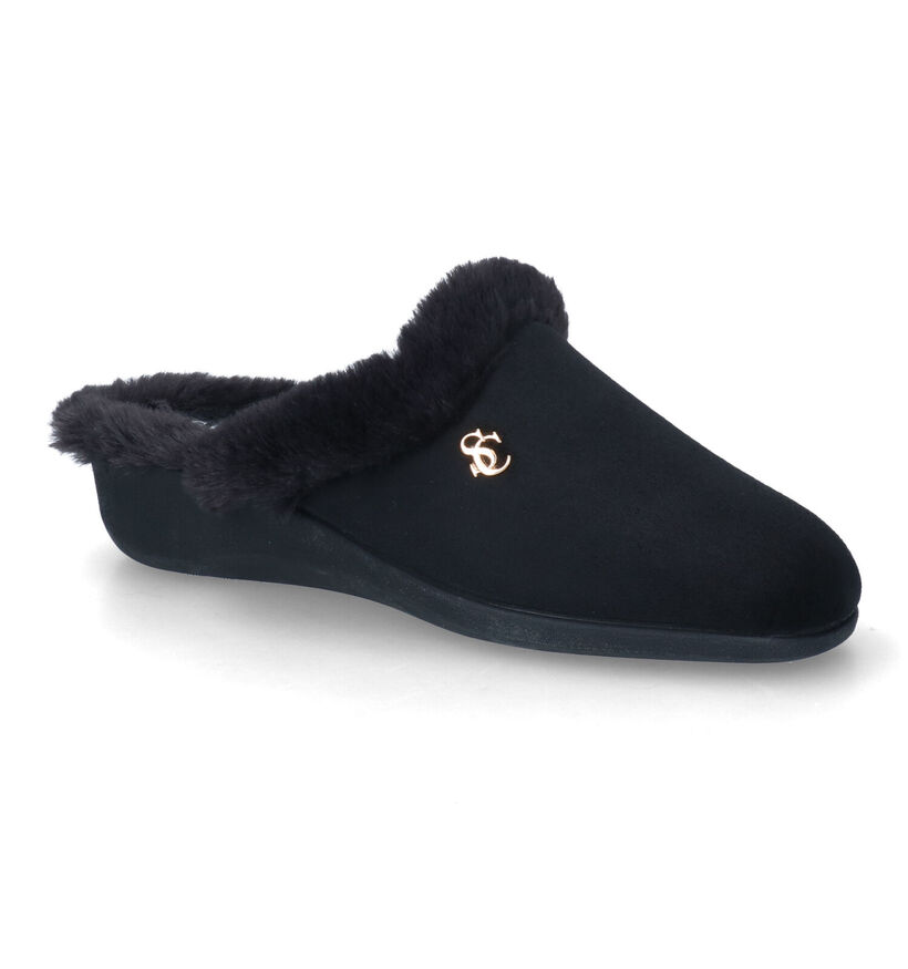 Scapa Pantoufles ouvertes en Noir pour femmes (317038)