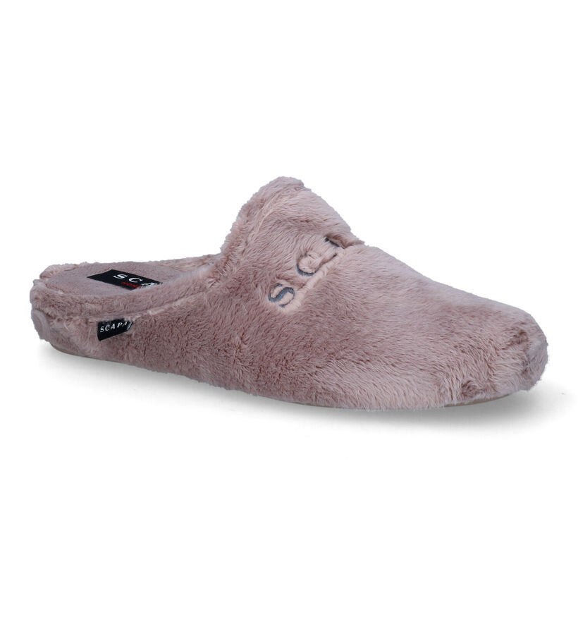 Scapa Pantoufles ouvertes en Rose en textile (317053)