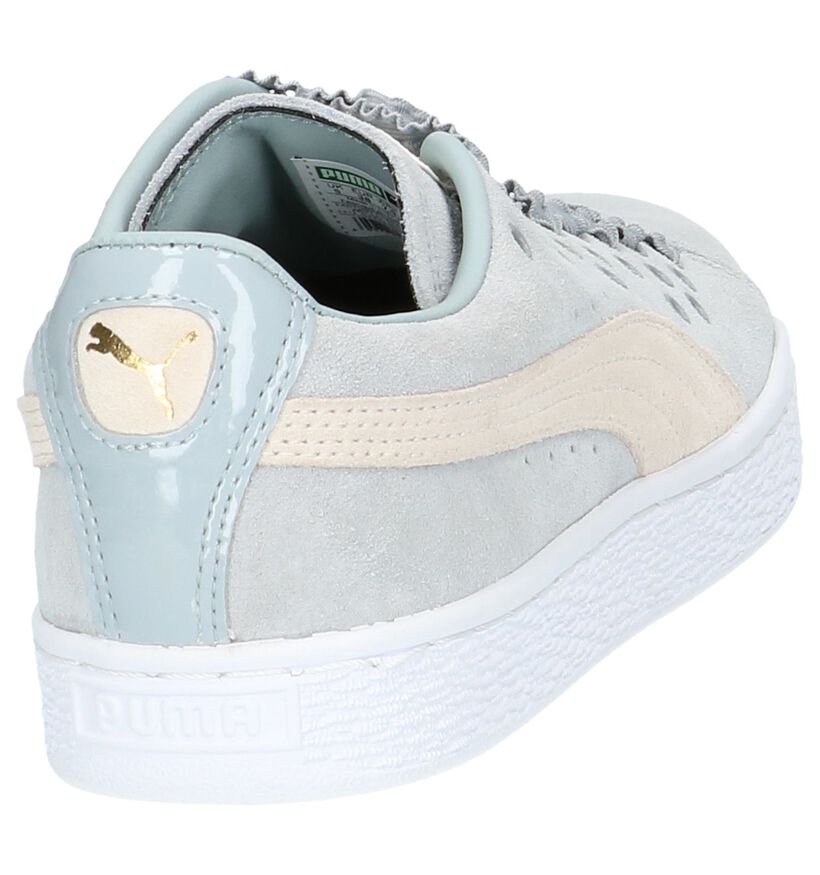 Lichtgrijze Puma Suede XL Lace Sneaker in daim (199467)