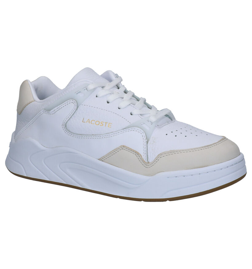 Lacoste Court Slam Witte Sneakers in leer (253443)
