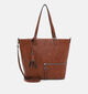 Tamaris Nele Cognac Shopper met rits voor dames (355648)