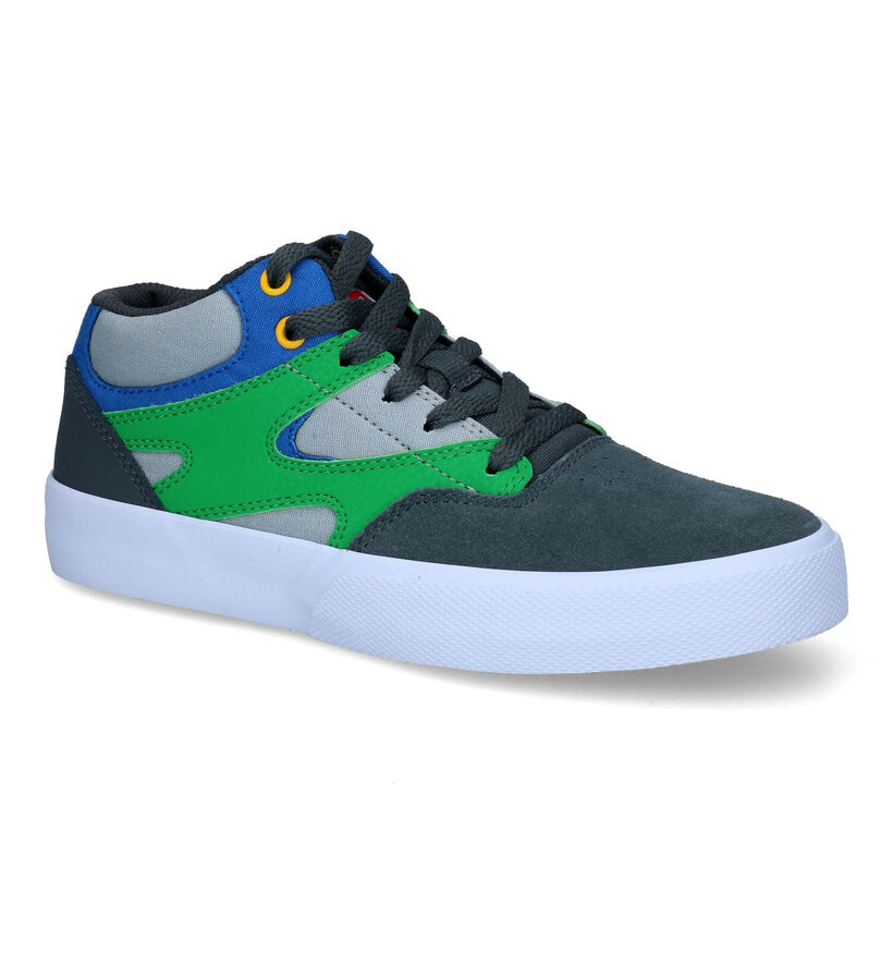DC Shoes Kalis Mid Vulc Grijze Sneakers voor jongens (313145) - geschikt voor steunzolen