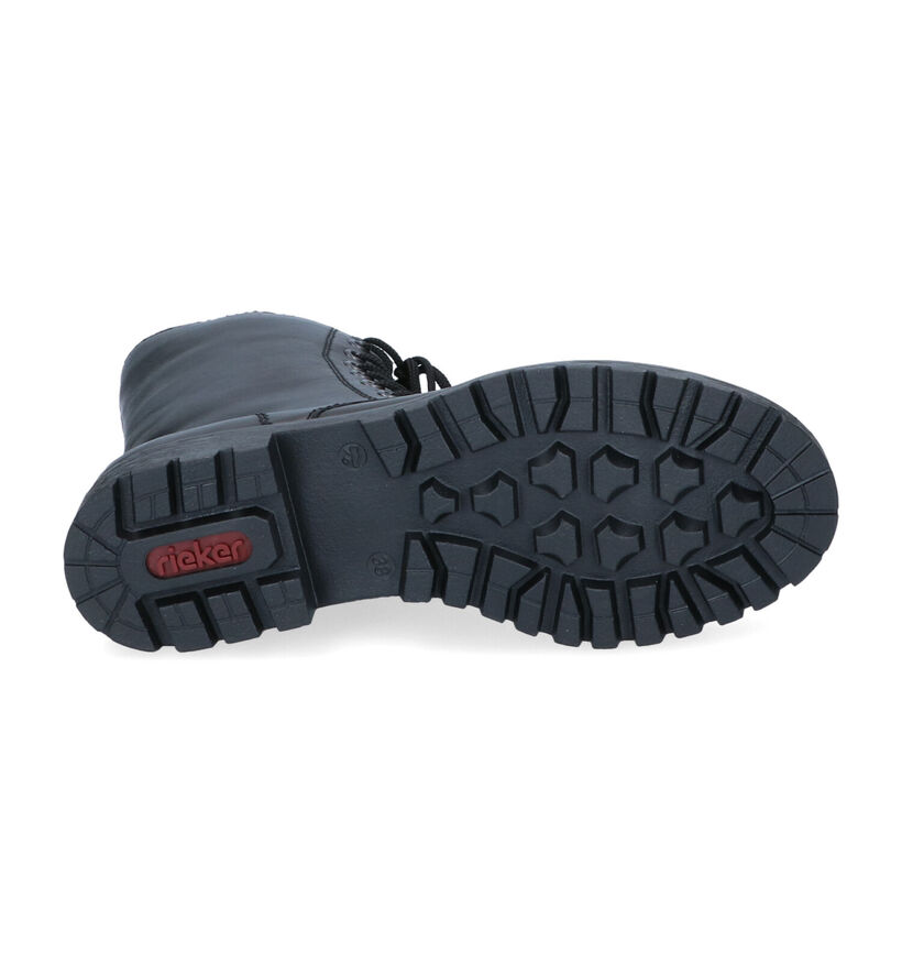 Rieker Boots à lacets en Noir en cuir (299398)