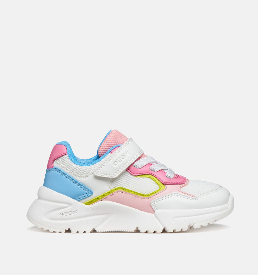 Geox Loftus Witte/Colorblock Sneakers voor meisjes (370124) - geschikt voor steunzolen