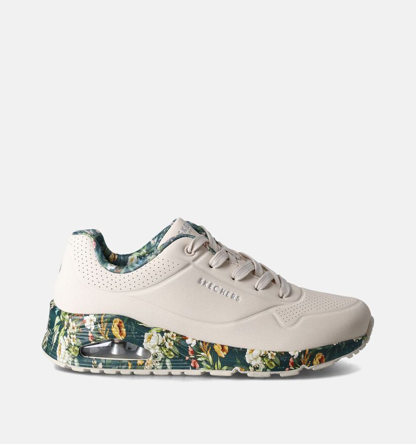 Skechers Uno Majestic Garden Ecru Sneakers voor dames (359709) - geschikt voor steunzolen