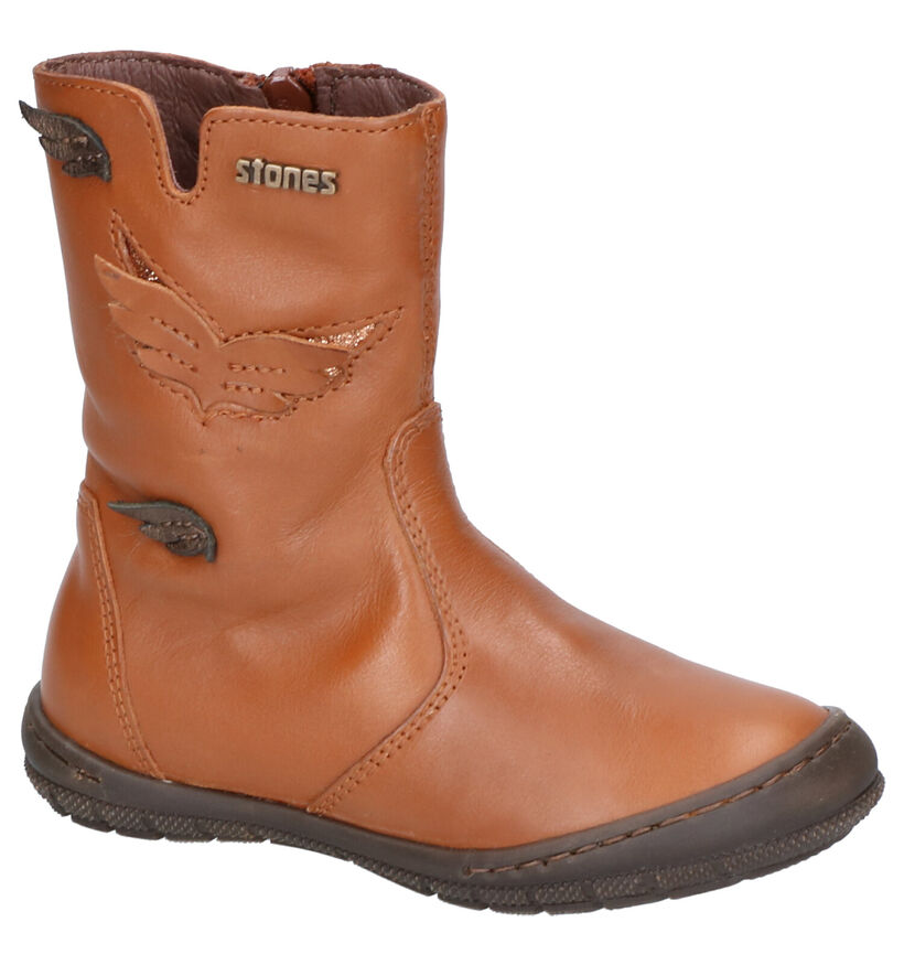 STONES and BONES Bottes basses en Cognac en cuir (255529)