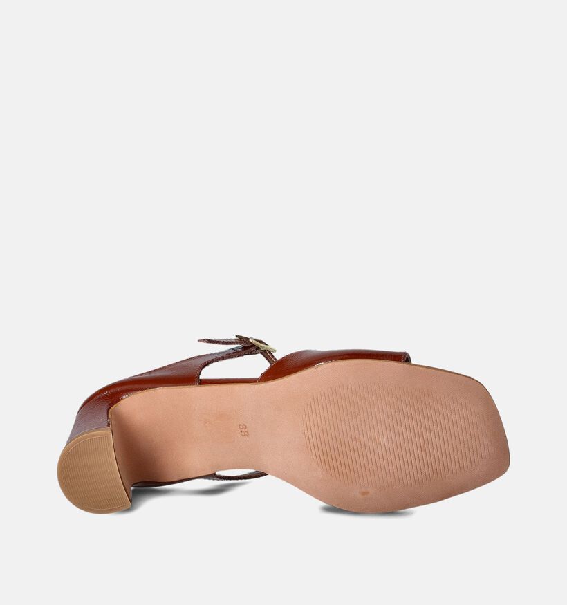 Laurent David Cognac Sandalen met hak voor dames (357836)