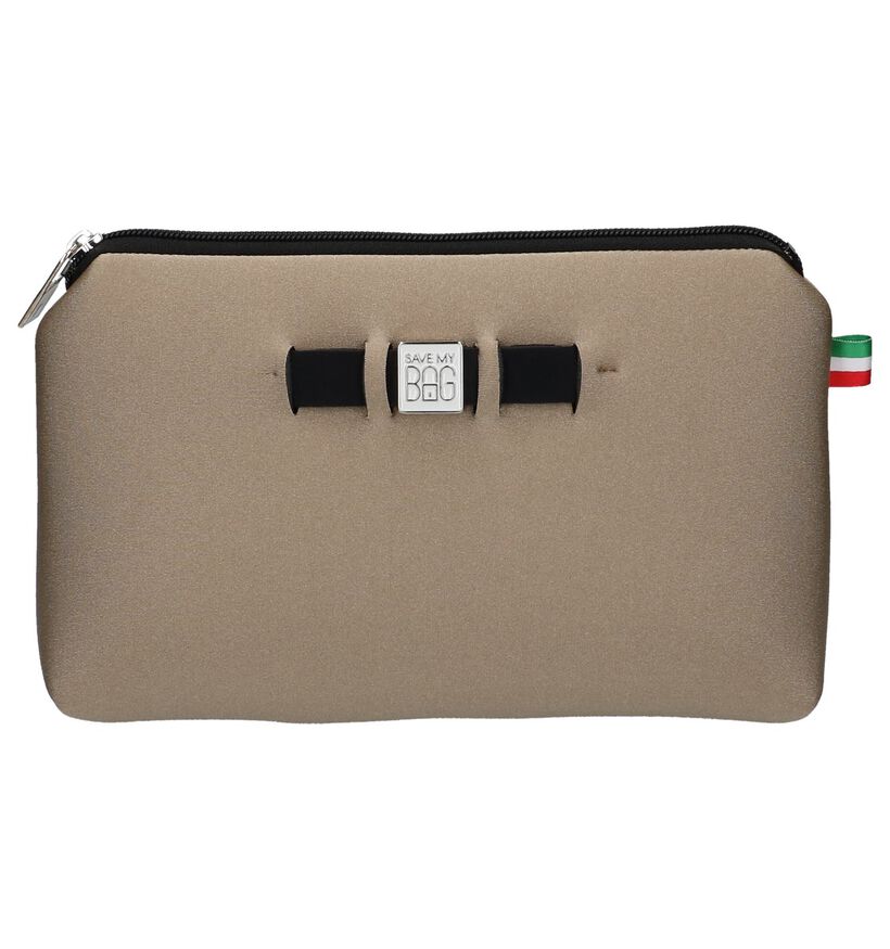 Beige Make-up Tasje Save My Bag Travel Pouch in stof (237128)