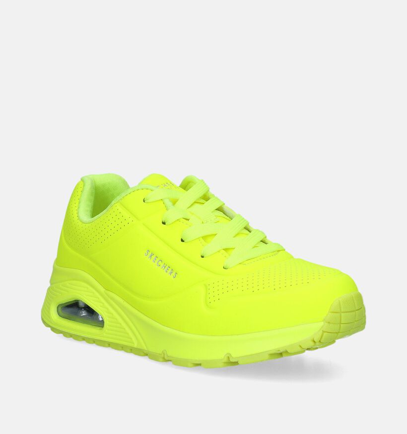 Skechers Uno Gen 1 Baskets en Jaune fluo pour filles (345341)