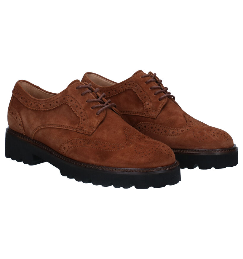 Gabor Best Fitting Cognac Oxford Veterschoenen in nubuck (283537)