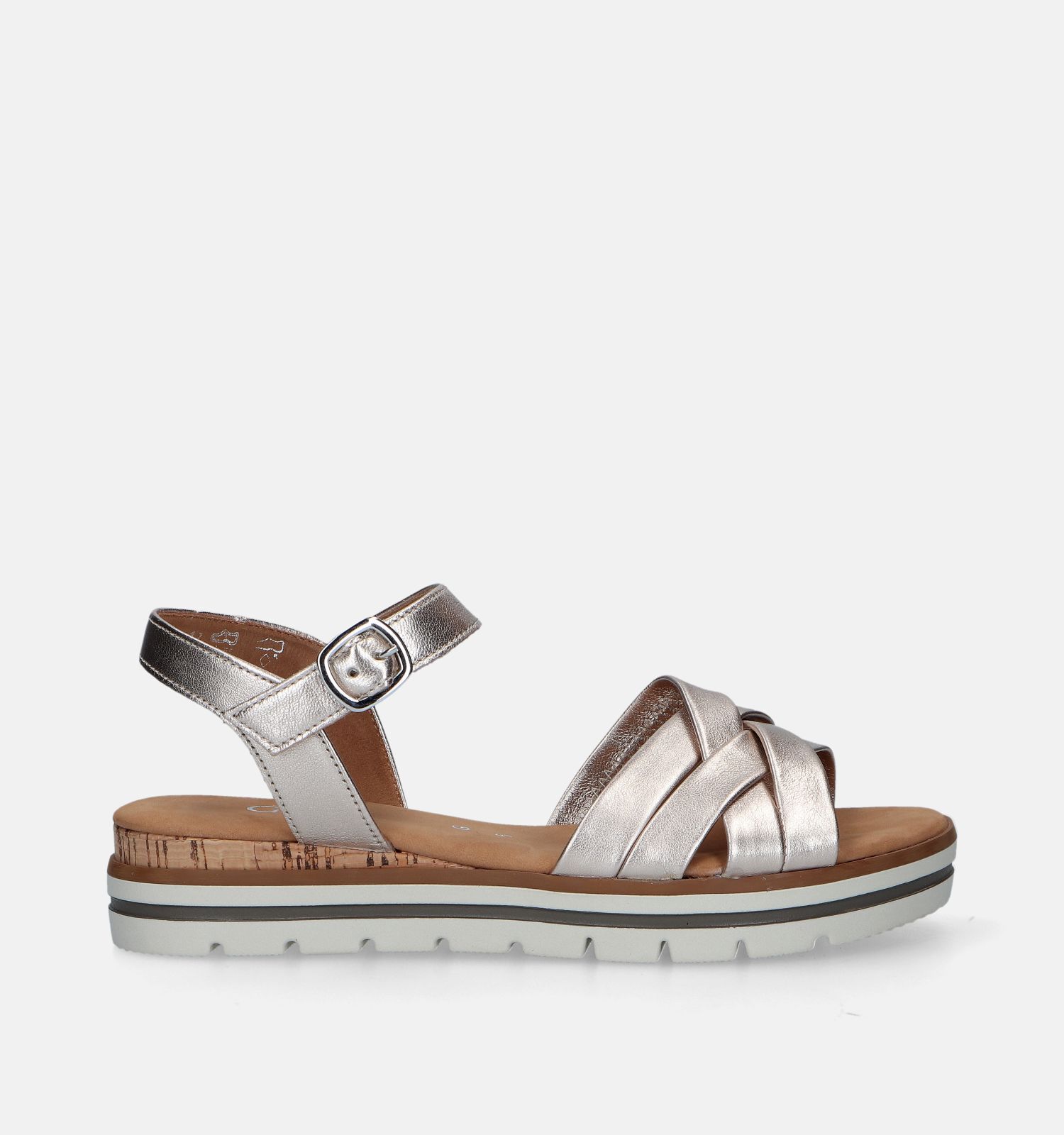 Gabor Comfort Gouden Sandalen Met Sleehak Dames Sandalen Online op TORFS .BE