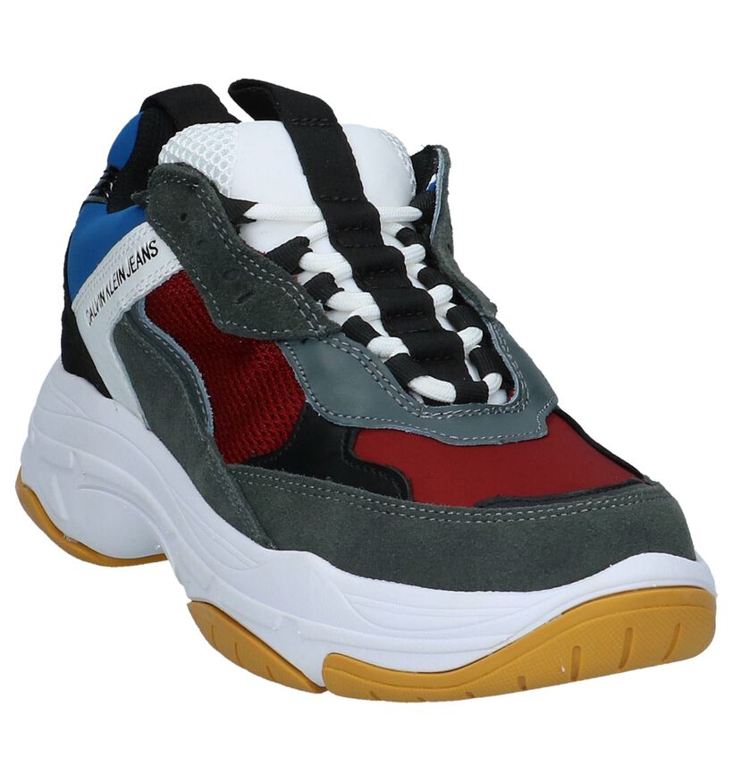 Witte Nineties Sneakers Calvin Klein Maya in daim (250386)