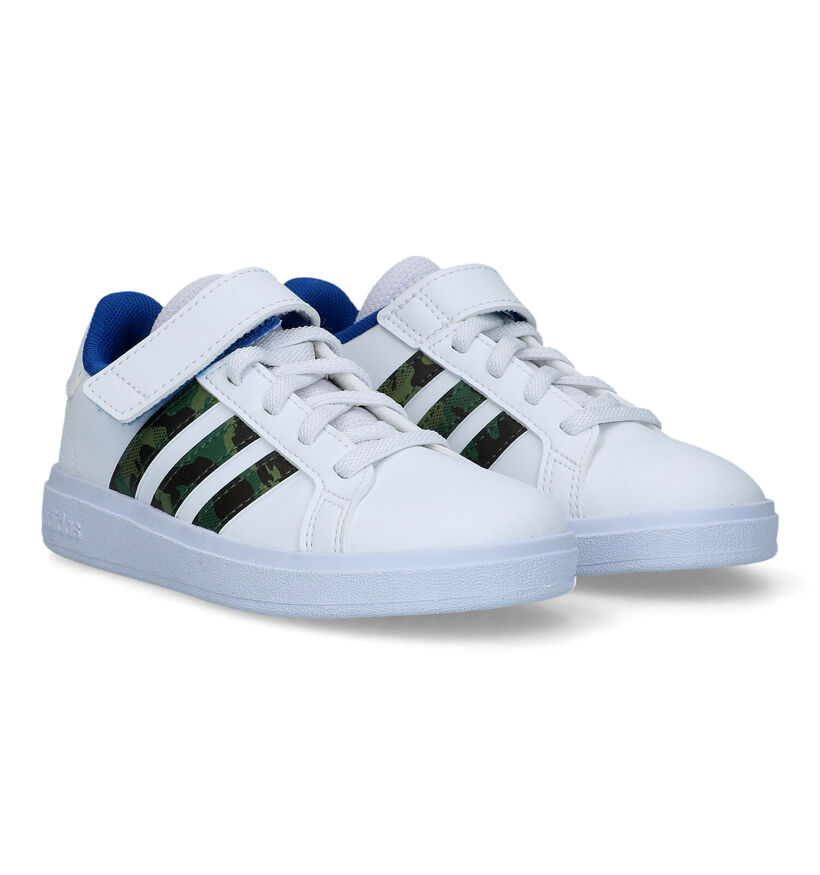 adidas Grand Court 2.0 EL Witte Sneakers voor jongens, meisjes (324107)