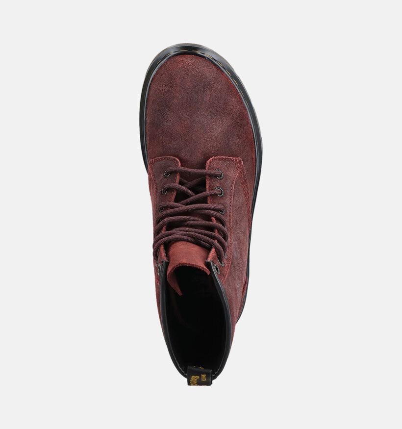 Dr. Martens Aprile 8 Eye Boots &agrave; lacets en Rouge fonc&eacute; pour femmes (375761) - pour semelles orthop&eacute;diques