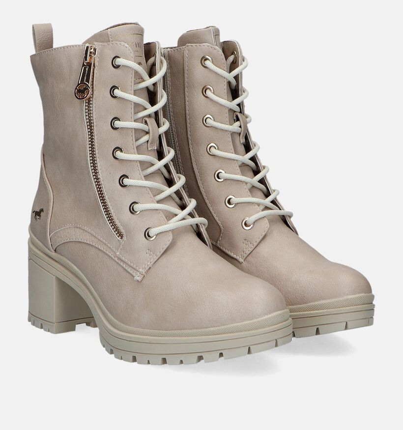 Mustang Boots à lacets en Nude pour femmes (331732)