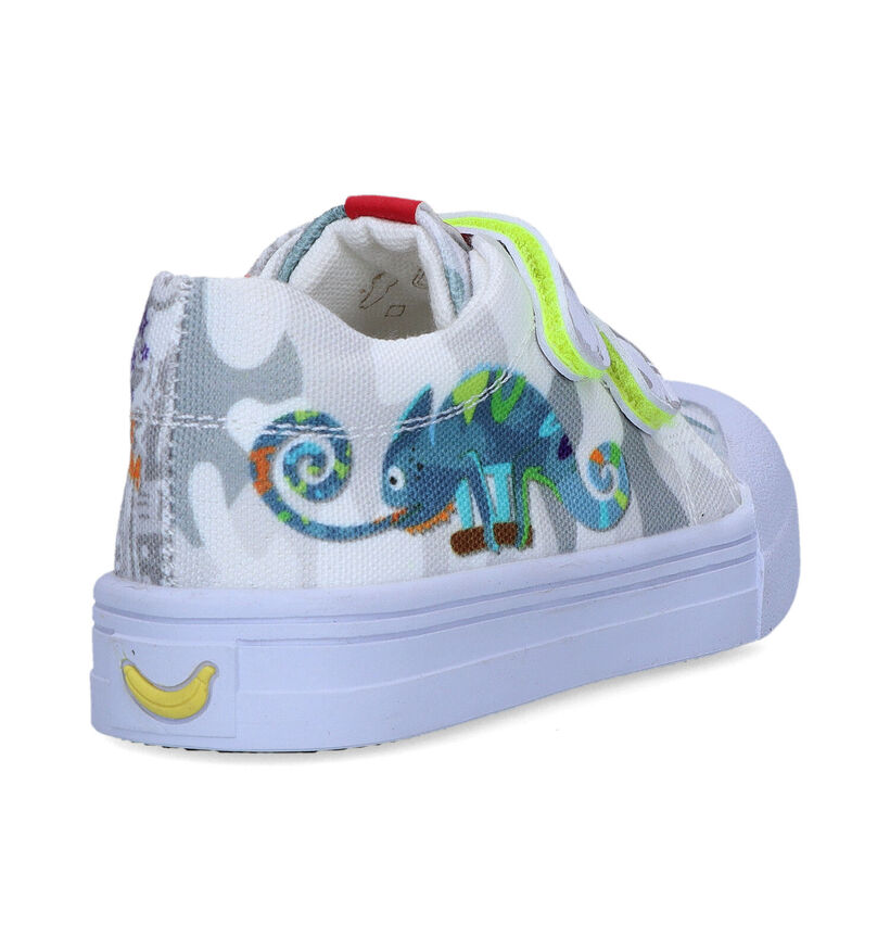 Go Banana's The Cameleon Grijze Velcroschoenen voor jongens (324046) - geschikt voor steunzolen