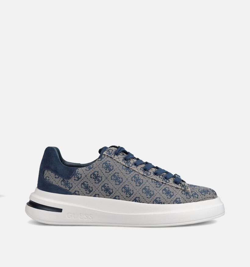 Guess Elba Blauwe Lage Sneakers voor heren (369914) - geschikt voor steunzolen
