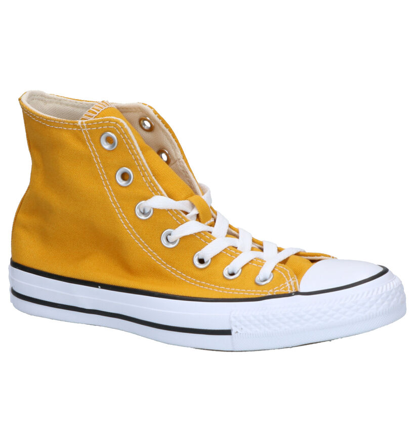 Converse Chuck Taylor All Star Seas Baskets en Jaune en textile (252776)